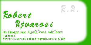 robert ujvarosi business card